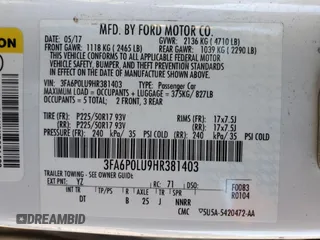 2017 Ford Fusion Hybrid SE with VIN 3FA6P0LU9HR381403, listed as a Copart auction lot 62651445 with 163,089 mi miles and Salvage title. Bid and sale history available at DreamBid. Image 12.