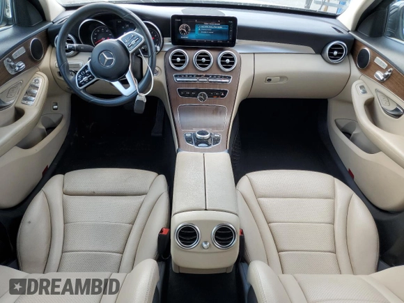 2019 Mercedes-Benz C 300 with VIN 55SWF8DB6KU316217, listed as a Copart auction lot 57811325 with 43,054 mi miles and Salvage title. Bid and sale history available at DreamBid. Image 8.
