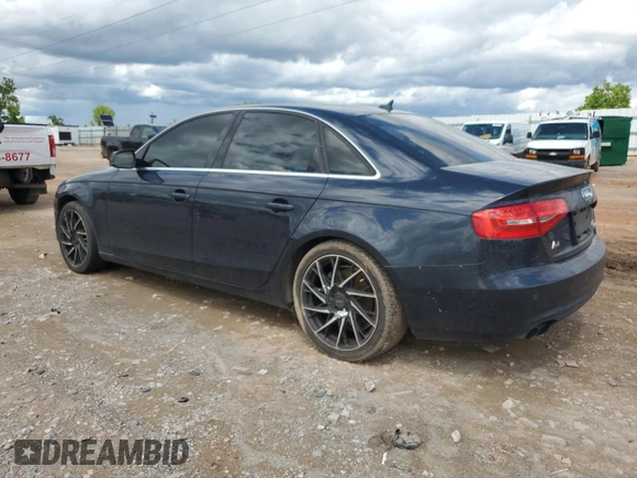 2013 Audi A4 Premium Plus z VIN WAUFFAFL1DN049679, wystawiony jako Copart lot #56002705 z przebiegiem Nie podano mil oraz Szkoda całkowita • Salvage title. Historia ofert i sprzedaży dostępna na DreamBid. Obrazek 2.