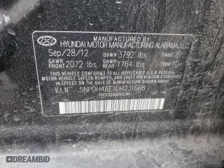 2013 Hyundai Elantra Limited PZEV with VIN 5NPDH4AEXDH231668, listed as a Copart auction lot 49846145 with 139,328 mi miles and Salvage Title. Bid and sale history available at carsss.com. Image 12.