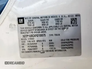 2015 GMC Sierra 1500 SLE с VIN 3GTP1UECXFG109575, выставлен на аукционе Copart как лот 59576465 с пробегом 162 334 миль миль и Списание • Salvage title. История ставок и продаж доступна на DreamBid. Изображение 12.