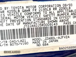 1994 Toyota Supra с VIN JT2JA82J5R0009143, выставлен на аукционе Copart как лот 45611965 с пробегом 142 312 миль миль и Чистый • Clean title. История ставок и продаж доступна на DreamBid. Изображение 10.