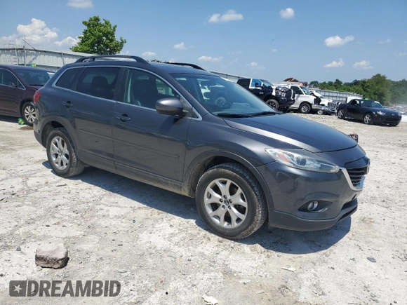 2014 Mazda CX-9 Touring with VIN JM3TB3CA6E0441708, listed as a Copart auction lot 61143785 with 173,562 mi miles and Salvage title. Bid and sale history available at DreamBid. Image 4.