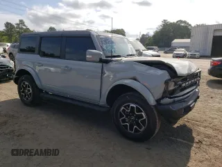 2024 Ford Bronco Outer Banks с VIN 1FMEE8BP8RLA73270, выставлен на аукционе Copart как лот 56790205 с пробегом 8 715 миль миль и Списание • Salvage title. История ставок и продаж доступна на DreamBid. Изображение 4.