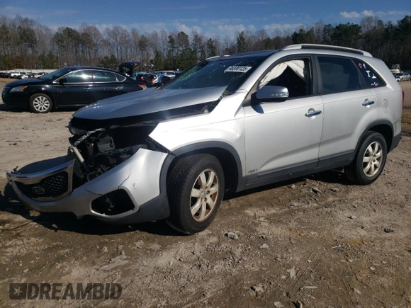 2012 Kia Sorento LX with VIN 5XYKTDA22CG243878, listed as a Copart auction lot 46580125 with 0 mi miles and Salvage Title. Bid and sale history available at carsss.com. Image 1.