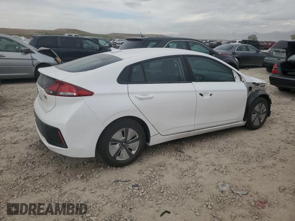 2019 Hyundai Ioniq Blue with VIN KMHC65LC8KU110221, listed as a Copart auction lot 53051765 with 62,030 mi miles and Salvage Title. Bid and sale history available at DreamBid. Image 3.