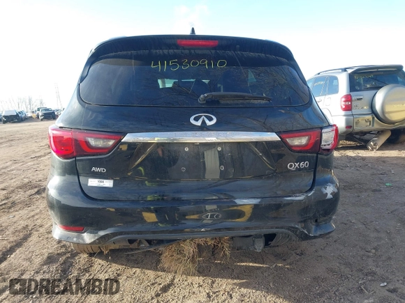 2019 Infiniti QX60 Pure with VIN 5N1DL0MM9KC555631, listed as a IAAI auction lot 41530910 with 83,351 mi miles and . Bid and sale history available at DreamBid. Image 16.