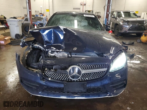 2021 Mercedes-Benz C 300 with VIN W1KWF8EB8MR644824, listed as a Copart auction lot 46286505 with 27,075 mi miles and Non Repairable. Bid and sale history available at carsss.com. Image 5.