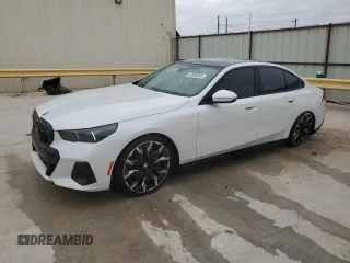 2024 BMW 5 Series 530i with VIN WBA43FJ09RCS08705, listed as a Copart auction lot 42008855 with 7,993 mi miles and Salvage Title. Bid and sale history available at carsss.com. Image 1.