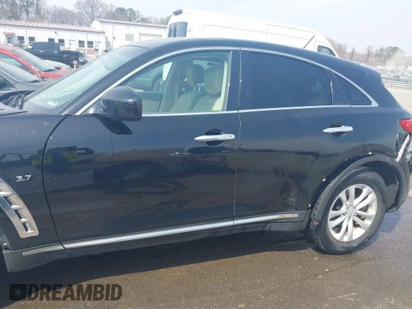 2017 Infiniti QX70 with VIN JN8CS1MW0HM414433, listed as a IAAI auction lot 41791003 with 105,946 mi miles and . Bid and sale history available at DreamBid. Image 14.