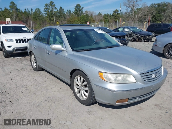 2008 Hyundai Azera Limited with VIN KMHFC46F68A256391, listed as a IAAI auction lot 41669788 with 203,636 mi miles and . Bid and sale history available at carsss.com. Image 1.