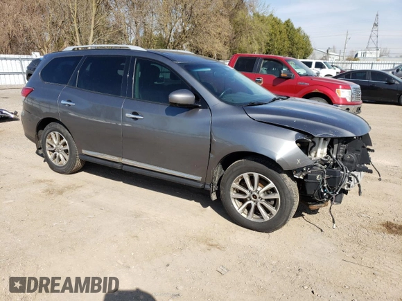 2015 Nissan Pathfinder SL z VIN 5N1AR2MM9FC694354, wystawiony jako Copart lot #53834035 z przebiegiem 217 650 mil mil oraz Szkoda całkowita • Salvage title. Historia ofert i sprzedaży dostępna na DreamBid. Obrazek 4.