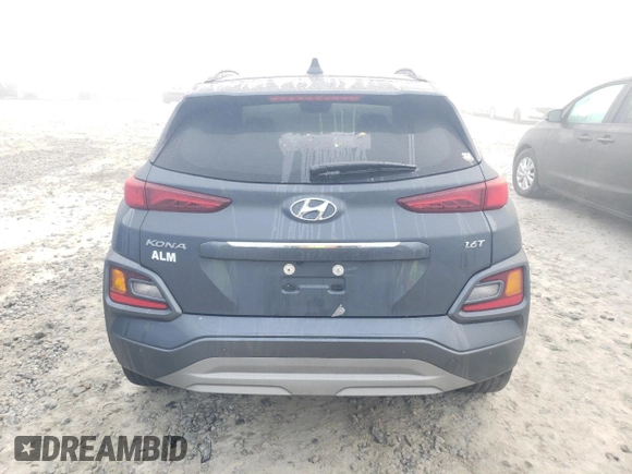 2021 Hyundai Kona Ultimate with VIN KM8K53A57MU606301, listed as a Copart auction lot 85510014 with 46,014 mi miles and Salvage Title. Bid and sale history available at carsss.com. Image 6.