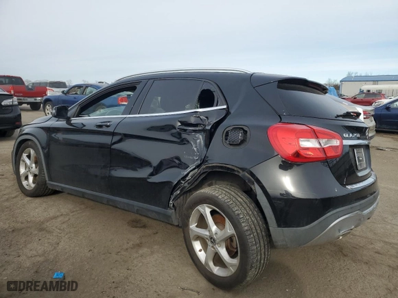 2018 Mercedes-Benz GLA with VIN WDCTG4GB4JJ438596, listed as a Copart auction lot 46105885 with 0 mi miles and Salvage Title. Bid and sale history available at carsss.com. Image 2.