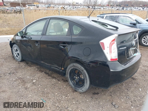 2013 Toyota Prius One with VIN JTDKN3DU9D5555689, listed as a IAAI auction lot 42041510 with 116,597 mi miles. Bid and sale history available at carsss.com. Image 3.