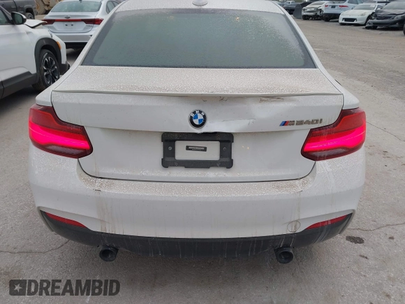 2018 BMW 2 Series M240i with VIN WBA2J5C55JVB27826, listed as a IAAI auction lot 40183646 with 46,436 mi miles. Bid and sale history available at carsss.com. Image 16.