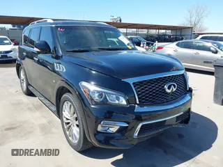 2015 Infiniti QX80 with VIN JN8AZ2NF5F9574668, listed as a IAAI auction lot 41777456 with 131,606 mi miles. Bid and sale history available at carsss.com. Image 1.