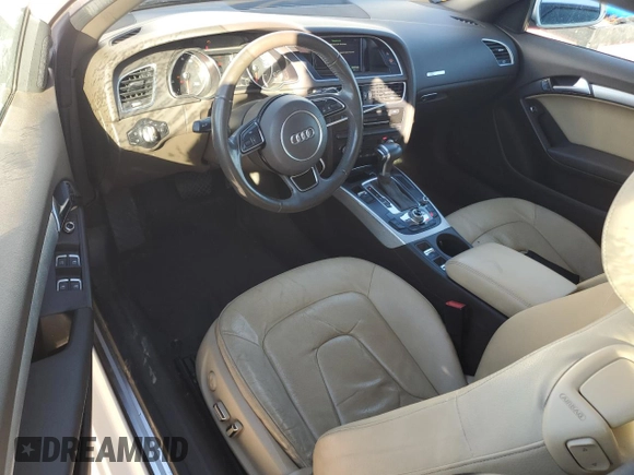 2013 Audi A5 2.0T Premium Plus with VIN WAUJFAFH2DN014655, listed as a Copart auction lot 87820845 with 163,209 mi miles and Salvage Title. Bid and sale history available at carsss.com. Image 8.