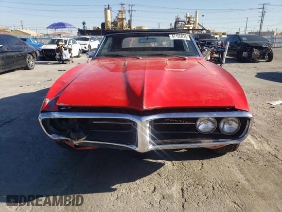 1968 Pontiac Firebird с VIN 223678U615903, выставлен на аукционе Copart как лот 47105835 с пробегом 30 850 миль миль и Списание • Salvage title. История ставок и продаж доступна на DreamBid. Изображение 5.