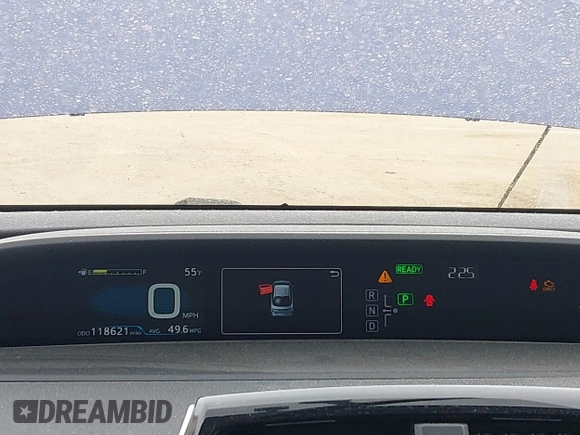 2016 Toyota Prius Two z VIN JTDKBRFU3G3511809, wystawiony jako IAAI lot #42295946 z przebiegiem 118 621 mil mil oraz . Historia ofert i sprzedaży dostępna na DreamBid. Obrazek 7.