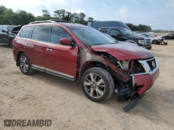 2013 Nissan Pathfinder SL with VIN 5N1AR2MM0DC688536, listed as a Copart auction lot 58344815 with 165,133 mi miles and Salvage title. Bid and sale history available at DreamBid. Image 4.