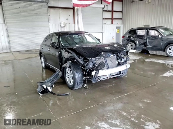 2016 Infiniti QX70 with VIN JN8CS1MW0GM753031, listed as a Copart auction lot 59922585 with 110,236 mi miles and Salvage title. Bid and sale history available at DreamBid. Image 15.