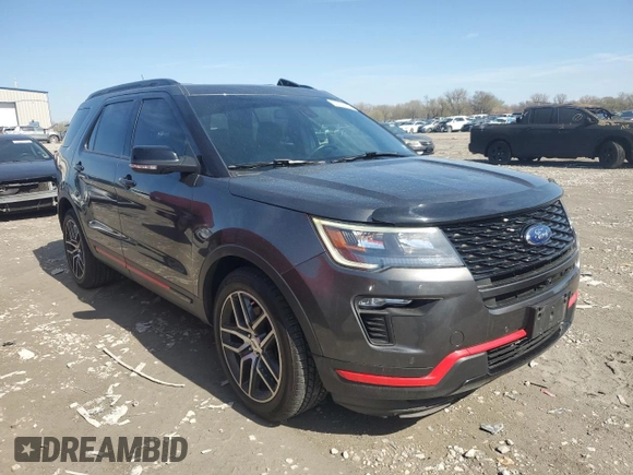 2018 Ford Explorer Sport with VIN 1FM5K8GT0JGB41704, listed as a Copart auction lot 50730935 with 92,621 mi miles and Salvage Title. Bid and sale history available at DreamBid. Image 4.