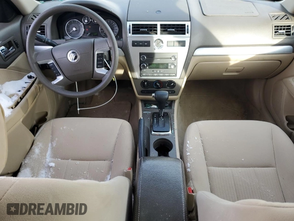 2009 Mercury Milan with VIN 3MEHM07Z49R616307, listed as a Copart auction lot 41774045 with 83,552 mi miles and Salvage Title. Bid and sale history available at DreamBid. Image 8.