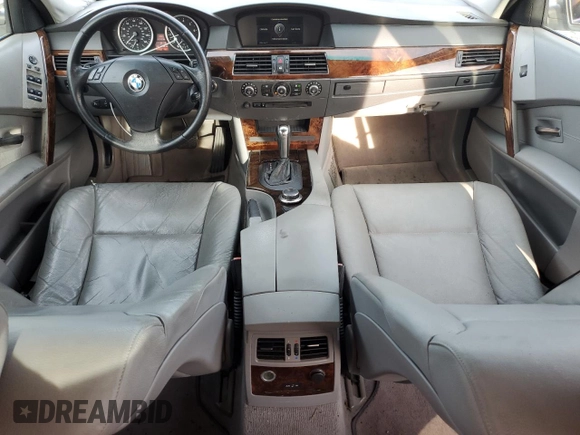 2007 BMW 5 Series 525i with VIN WBANE53507CY08060, listed as a Copart auction lot 53788985 with 156,355 mi miles and Salvage Title. Bid and sale history available at carsss.com. Image 8.