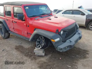 2022 Jeep Wrangler Unlimited Sport S with VIN 1C4HJXDG1NW144404, listed as a IAAI auction lot 41690330 with 48,542 mi miles and . Bid and sale history available at DreamBid. Image 6.