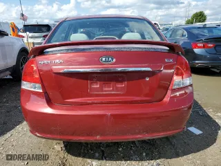 2008 Kia Spectra EX with VIN KNAFE121885573084, listed as a Copart auction lot 66675784 with 117,013 mi miles and Clean Title. Bid and sale history available at carsss.com. Image 6.