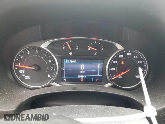 2020 GMC Terrain SLE with VIN 3GKALTEV2LL103899, listed as a Copart auction lot 59542635 with 55,524 mi miles and Salvage title. Bid and sale history available at DreamBid. Image 9.