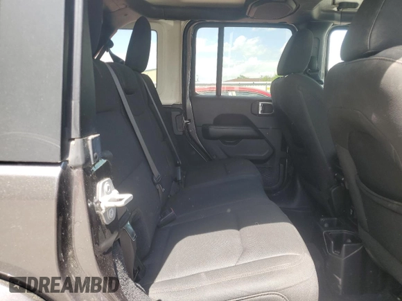 2019 Jeep Wrangler Unlimited Sahara with VIN 1C4HJXEN1KW504490, listed as a Copart auction lot 55633055 with 81,444 mi miles and Salvage Title. Bid and sale history available at DreamBid. Image 11.