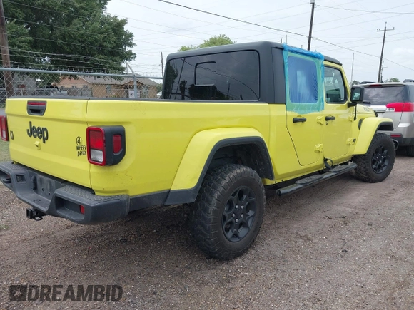 2023 Jeep Gladiator Sport S with VIN 1C6HJTAG1PL576760, listed as a IAAI auction lot 42106618 with 24,738 mi miles and . Bid and sale history available at DreamBid. Image 4.