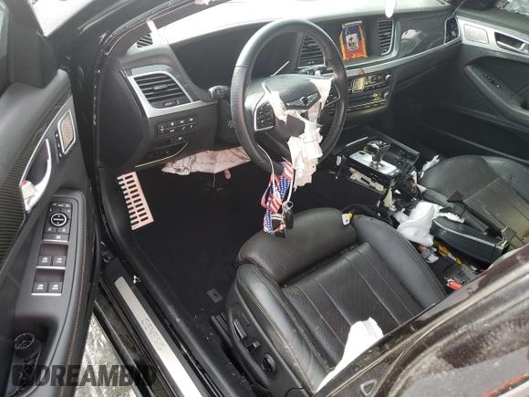 2018 Genesis G80 Sport z VIN KMHGN4JB1JU250294, wystawiony jako Copart lot #71487574 z przebiegiem Nie podano mil oraz Szkoda całkowita • Salvage title. Historia ofert i sprzedaży dostępna na DreamBid. Obrazek 8.