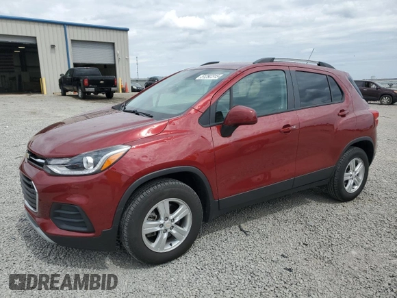 2022 Chevrolet Trax LT with VIN KL7CJPSM5NB513577, listed as a Copart auction lot 51292315 with 41,695 mi miles and Salvage Title. Bid and sale history available at carsss.com. Image 1.