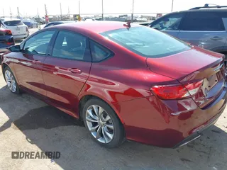 2015 Chrysler 200 S with VIN 1C3CCCBB2FN727144, listed as a IAAI auction lot 41848697 with 153,725 mi miles. Bid and sale history available at carsss.com. Image 3.