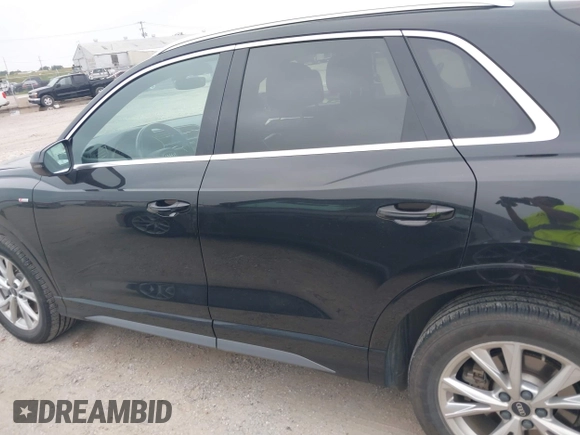 2023 Audi Q3 S line Premium with VIN WA1DECF32P1110925, listed as a IAAI auction lot 42324880 with 43,192 mi miles and . Bid and sale history available at DreamBid. Image 14.