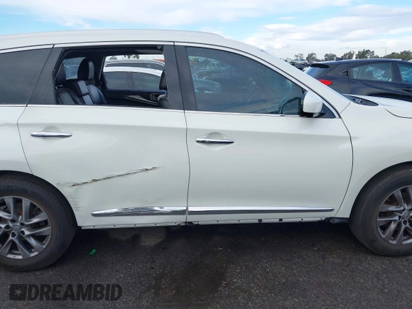 2015 Infiniti QX60 with VIN 5N1AL0MN4FC530895, listed as a IAAI auction lot 41410685 with 89,927 mi miles. Bid and sale history available at carsss.com. Image 13.