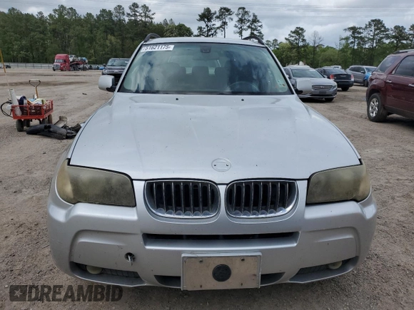2006 BMW X3 3.0i with VIN WBXPA93466WD29294, listed as a Copart auction lot 51621175 with 235,144 mi miles and Salvage Title. Bid and sale history available at carsss.com. Image 5.