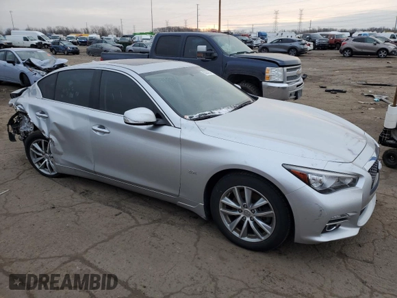 2017 Infiniti Q50 2.0t Sport with VIN JN1CV7AR7HM682824, listed as a Copart auction lot 83357614 with 49,973 mi miles and Clean Title. Bid and sale history available at carsss.com. Image 4.