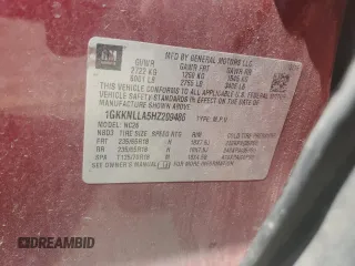 2017 GMC Acadia SLE z VIN 1GKKNLLA5HZ209486, wystawiony jako Copart lot #56102165 z przebiegiem 154 051 mil mil oraz Szkoda całkowita • Salvage title. Historia ofert i sprzedaży dostępna na DreamBid. Obrazek 12.