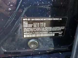 2014 BMW 5 Series 528i xDrive with VIN WBA5A7C56ED620061, listed as a Copart auction lot 48865325 with 120,631 mi miles and Salvage Title. Bid and sale history available at DreamBid. Image 13.