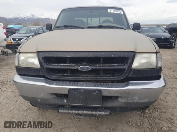 1999 Ford Ranger XL with VIN 1FTYR14V6XPB49132, listed as a Copart auction lot 51238235 with 133,846 mi miles and Salvage Title. Bid and sale history available at carsss.com. Image 5.