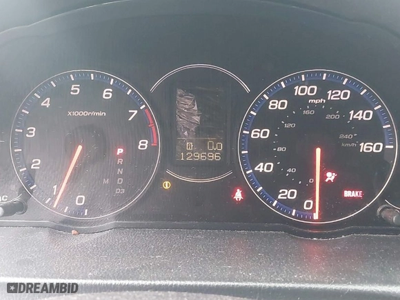 2008 Acura TSX with VIN JH4CL96848C011419, listed as a IAAI auction lot 41364678 with 129696 miles. Bid and sale history available at carsss.com. Image 7.