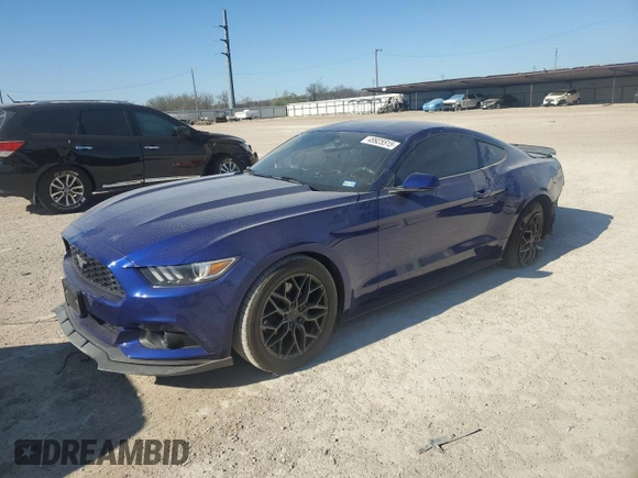 2016 Ford Mustang EcoBoost with VIN 1FA6P8TH8G5206143, listed as a Copart auction lot 49925515 with 56,767 mi miles and Salvage Title. Bid and sale history available at carsss.com. Image 1.