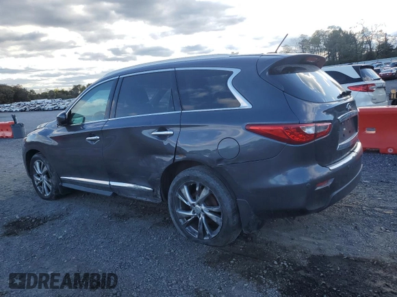2013 Infiniti JX35 with VIN 5N1AL0MM1DC353646, listed as a Copart auction lot 76325414 with 153,412 mi miles and Clean Title. Bid and sale history available at carsss.com. Image 2.