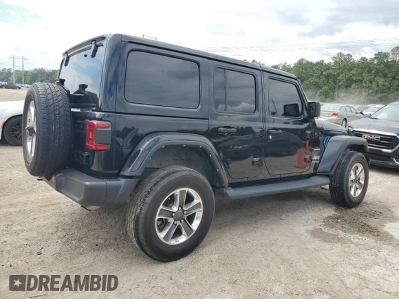 2022 Jeep Wrangler Unlimited Sahara с VIN 1C4HJXEN8NW249650, выставлен на аукционе Copart как лот 56665035 с пробегом 48 367 миль миль и Списание • Salvage title. История ставок и продаж доступна на DreamBid. Изображение 3.