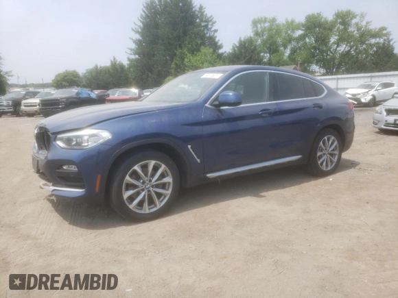 2019 BMW X4 xDrive30i with VIN 5UXUJ3C52KLG51818, listed as a Copart auction lot 59573625 with 77,841 mi miles and Salvage title. Bid and sale history available at DreamBid. Image 1.