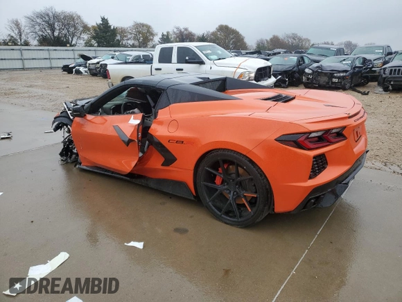 2021 Chevrolet Corvette 2LT with VIN 1G1YB3D45M5108742, listed as a Copart auction lot 83841584 with 0 mi miles and Salvage Title. Bid and sale history available at carsss.com. Image 2.